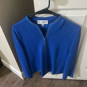 St. John Royal Blue Glitter Jacket